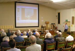 Audience at talk in BNSS Lecture Theatre